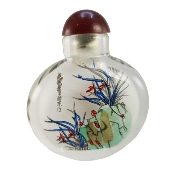 Antique Chinese Snuff Bottles Traditional Qing Dynasty Reverse Paint Glass Art. - Picture 3 of 16